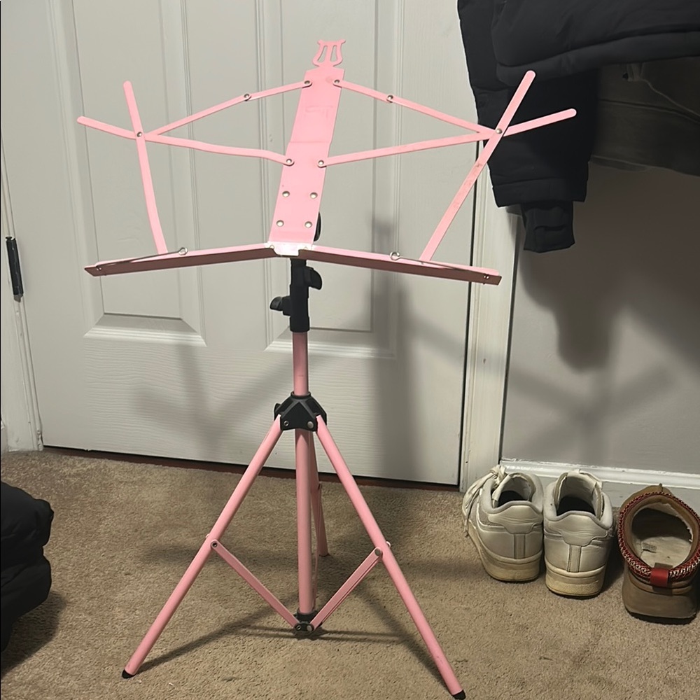 Pink Folding Music Stand
